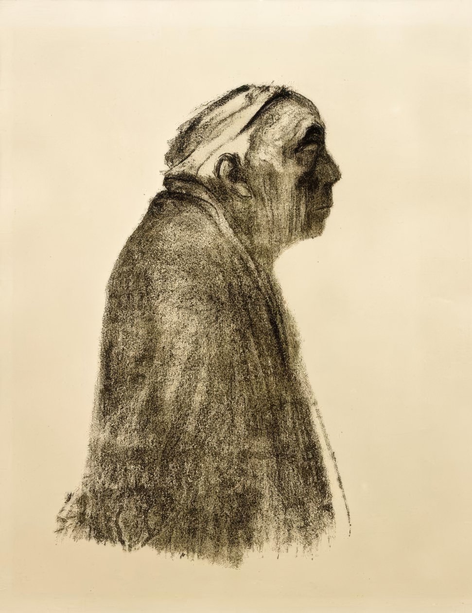 Selbstbildnis im Profil nach rechts tekijältä Käthe Kollwitz