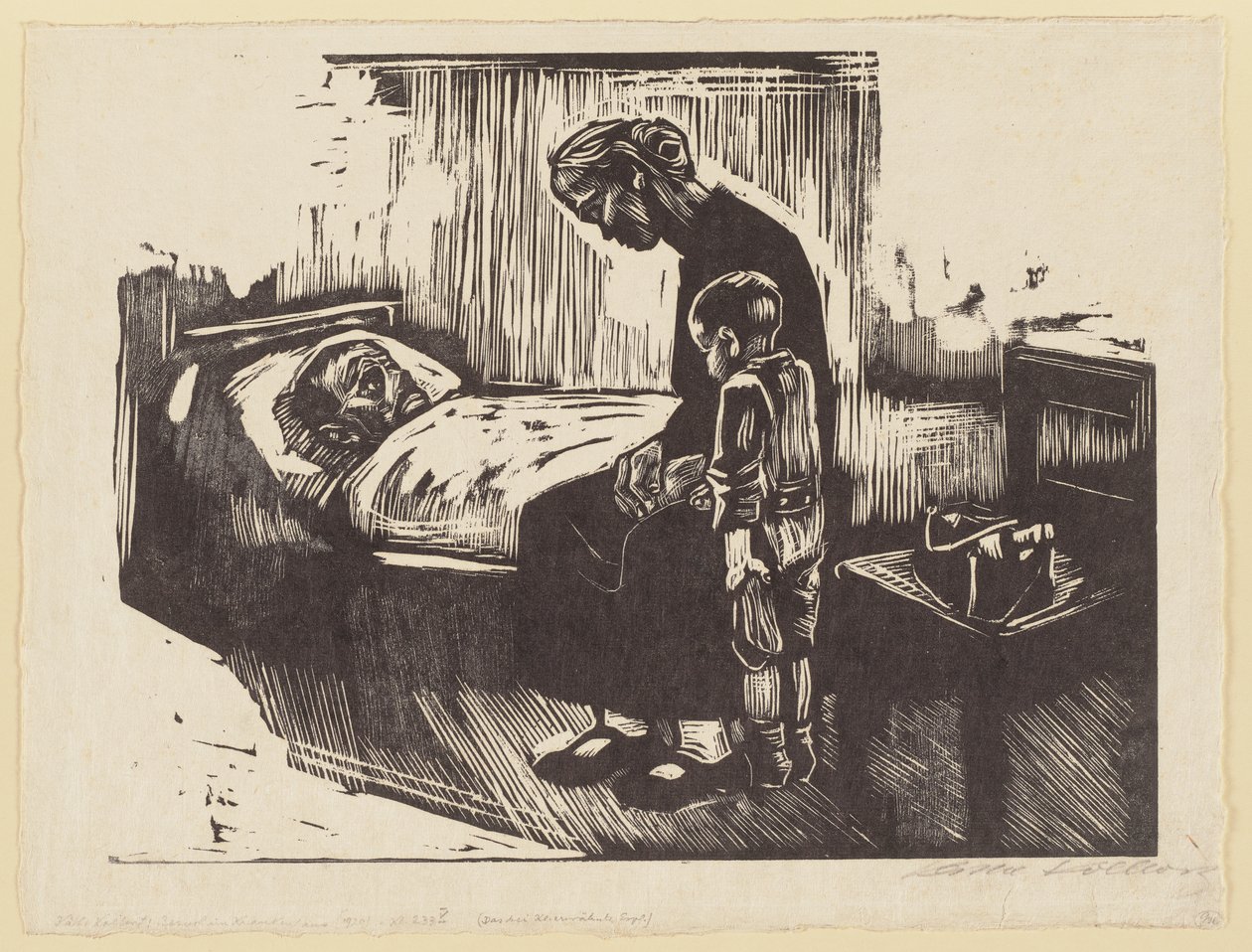 Vierailu sairaalassa tekijältä Käthe Kollwitz