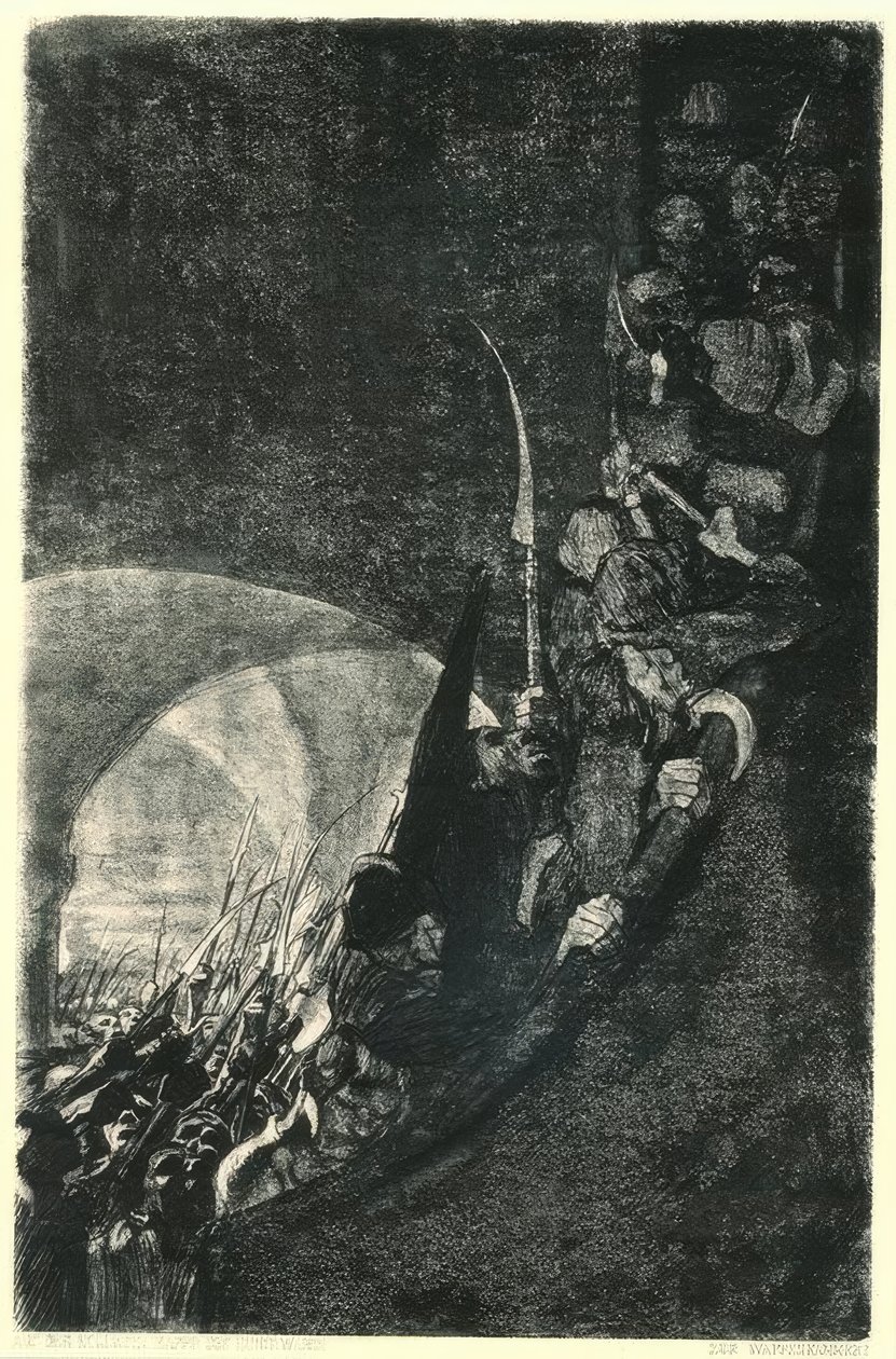 Aseistus holvissa tekijältä Käthe Kollwitz