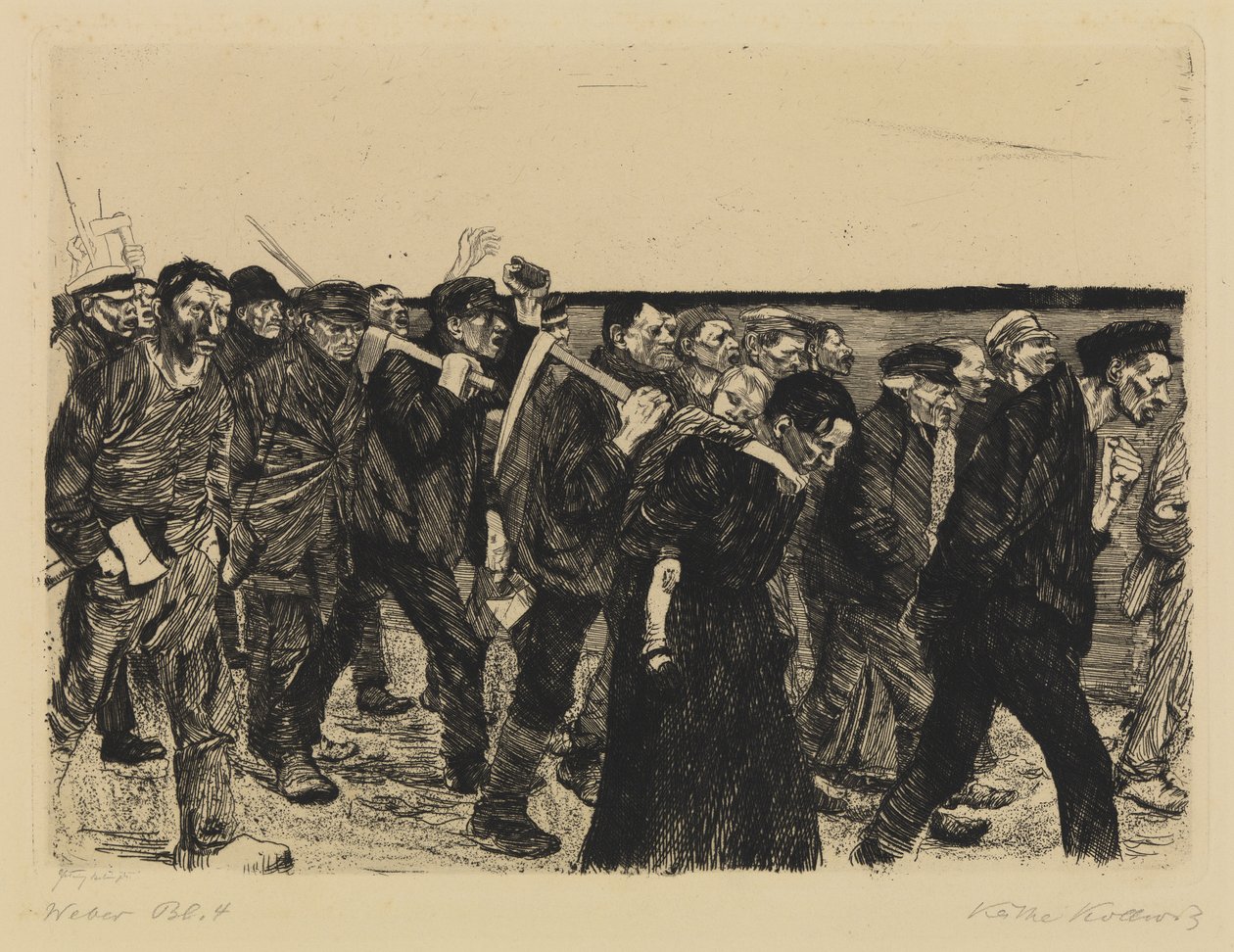 Kutojan kapina - kutojajuna tekijältä Käthe Kollwitz