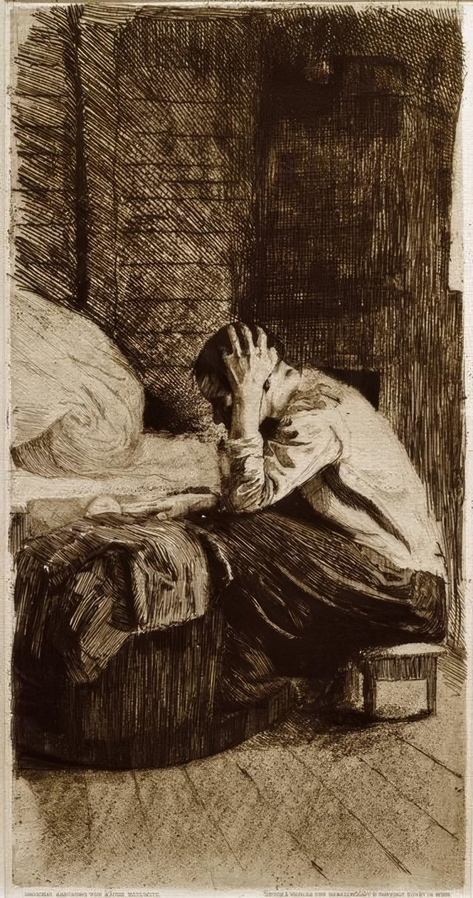 Nainen kehdossa tekijältä Käthe Kollwitz
