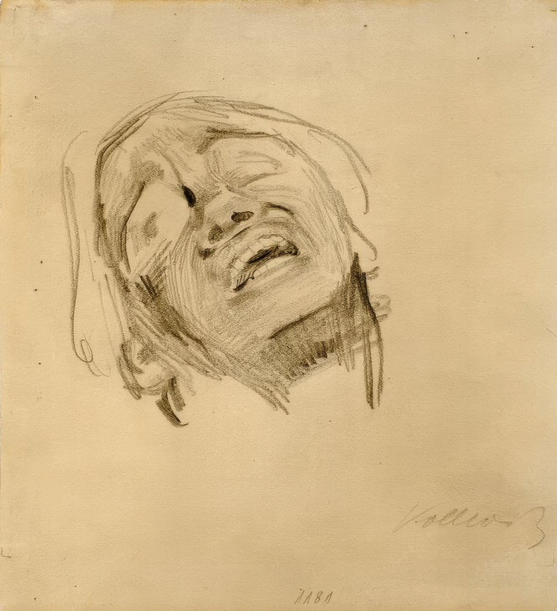 Naisen pää tekijältä Käthe Kollwitz