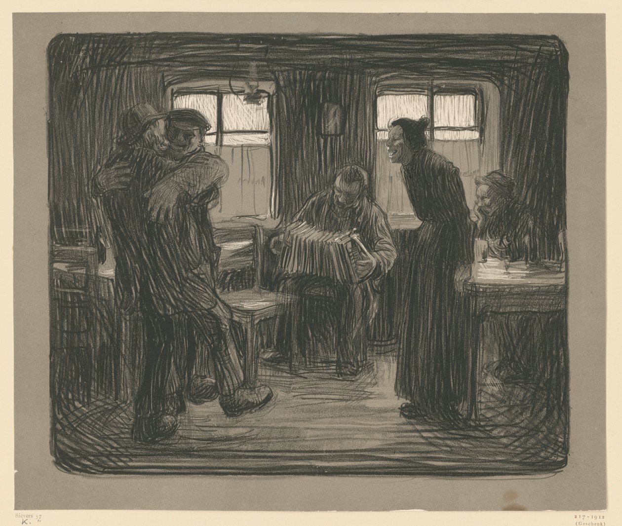 Hampurilainen kapakka (luultavasti ainutkappale) tekijältä Käthe Kollwitz