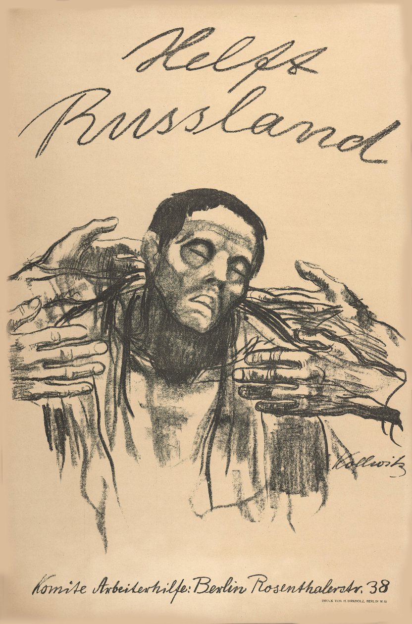 Auta Venäjää, 1921. tekijältä Käthe Kollwitz