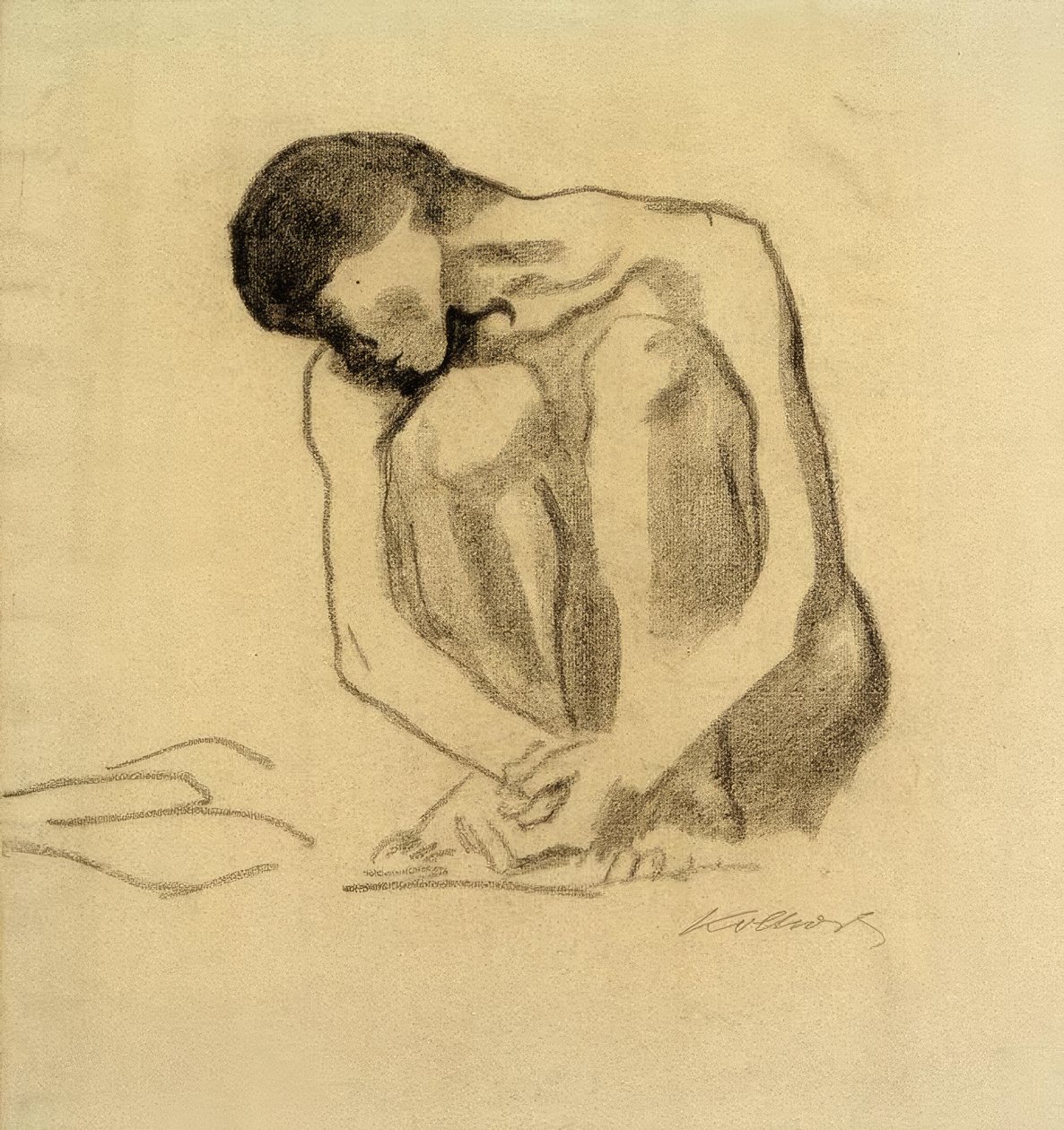 K. Kollwitz, Hockender weiblicher Akt tekijältä Käthe Kollwitz