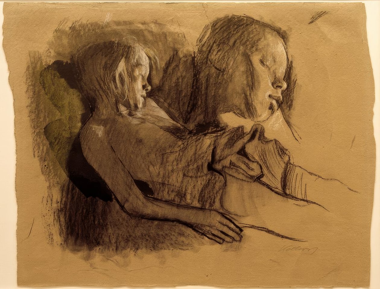 K. Kollwitz, Nukkuva lapsi ja lapsen pää tekijältä Käthe Kollwitz