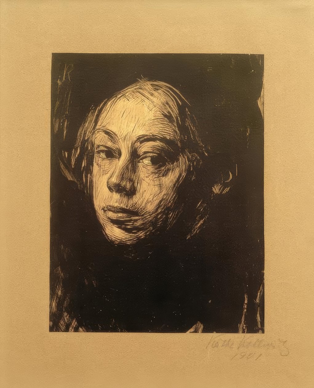 Käthe Kollwitz / Selbstbildnis 1901 tekijältä Käthe Kollwitz