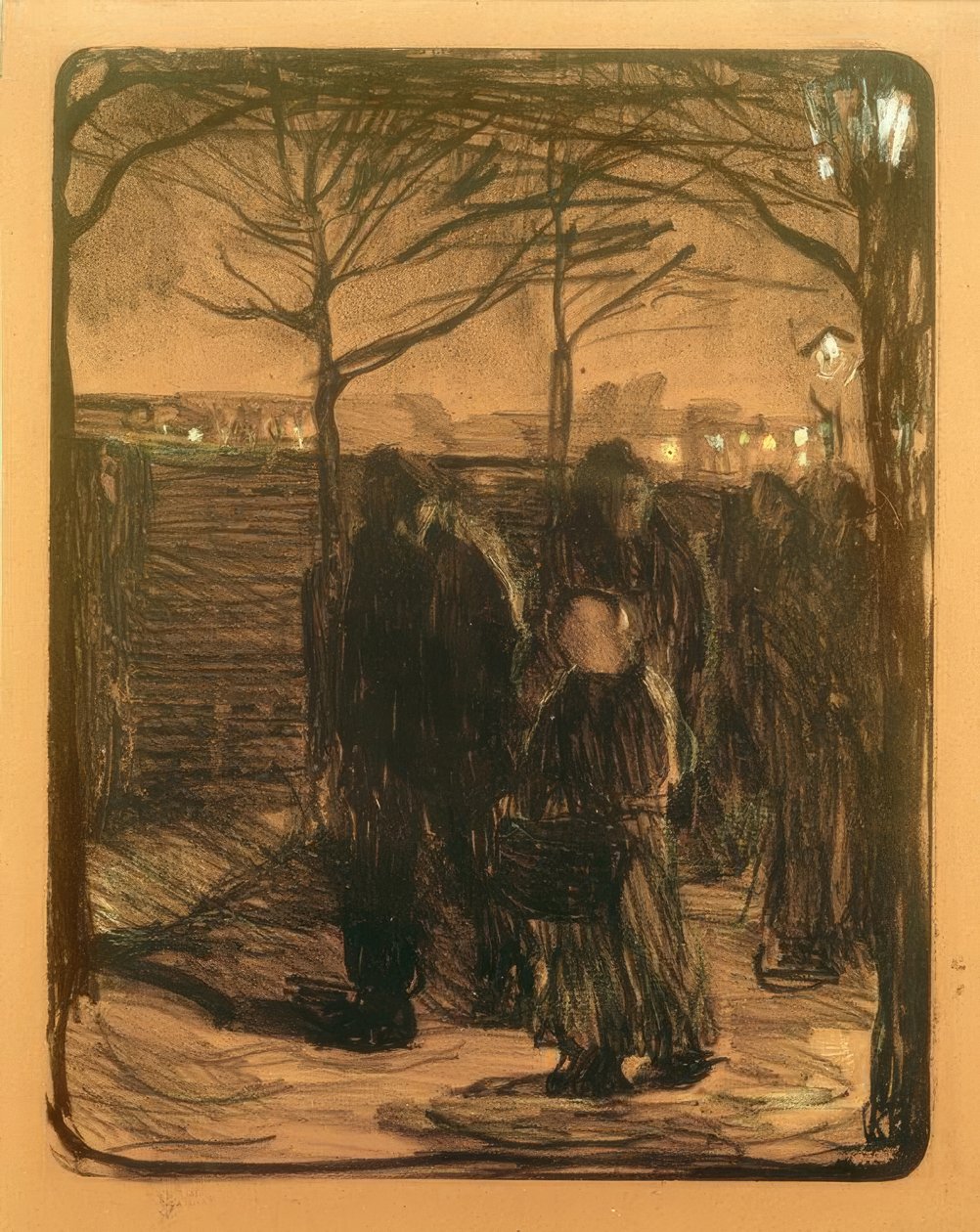 Käthe Kollwitz, esikaupunki / 1901 tekijältä Käthe Kollwitz