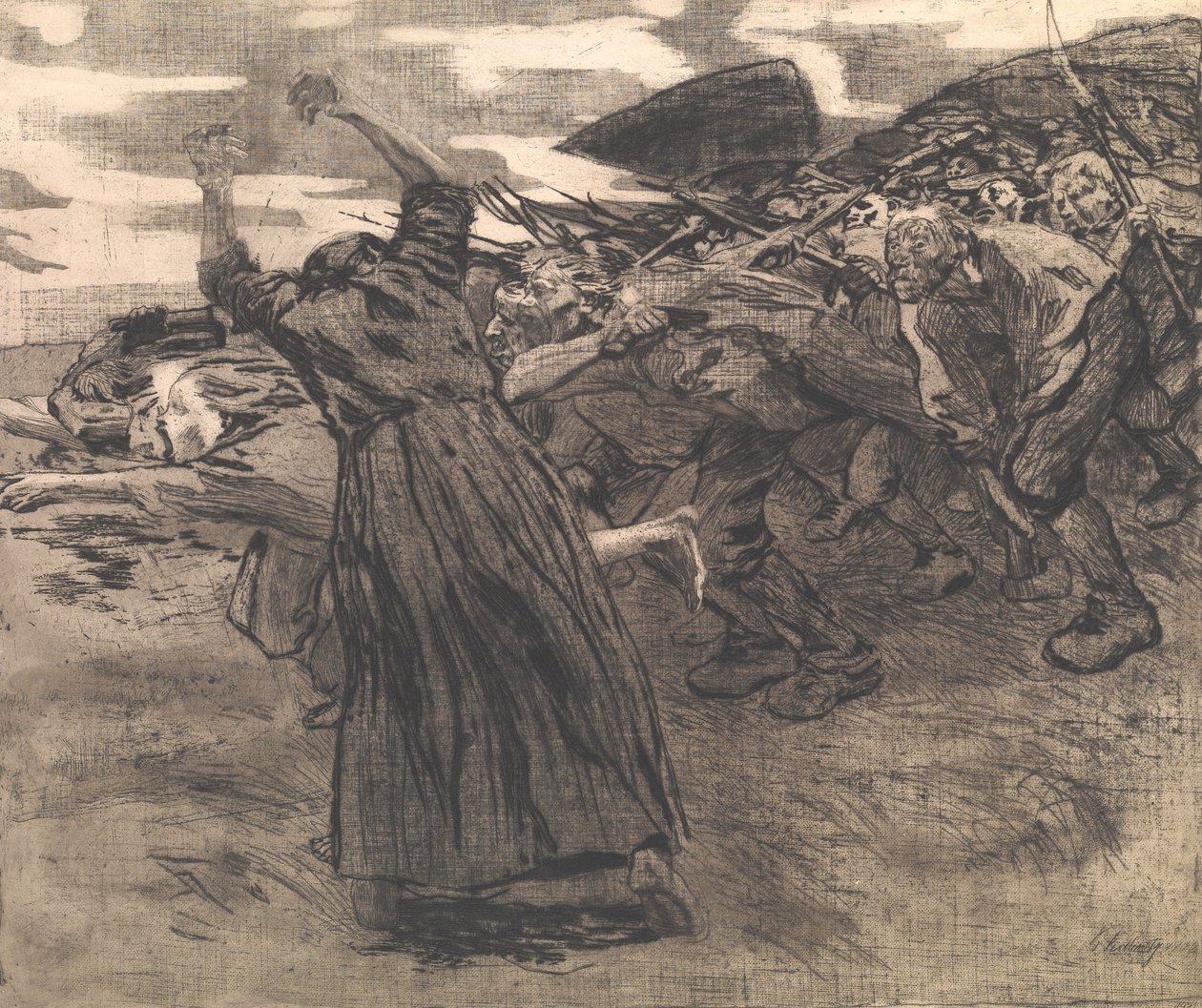 Kapinan puhkeaminen tekijältä Käthe Kollwitz