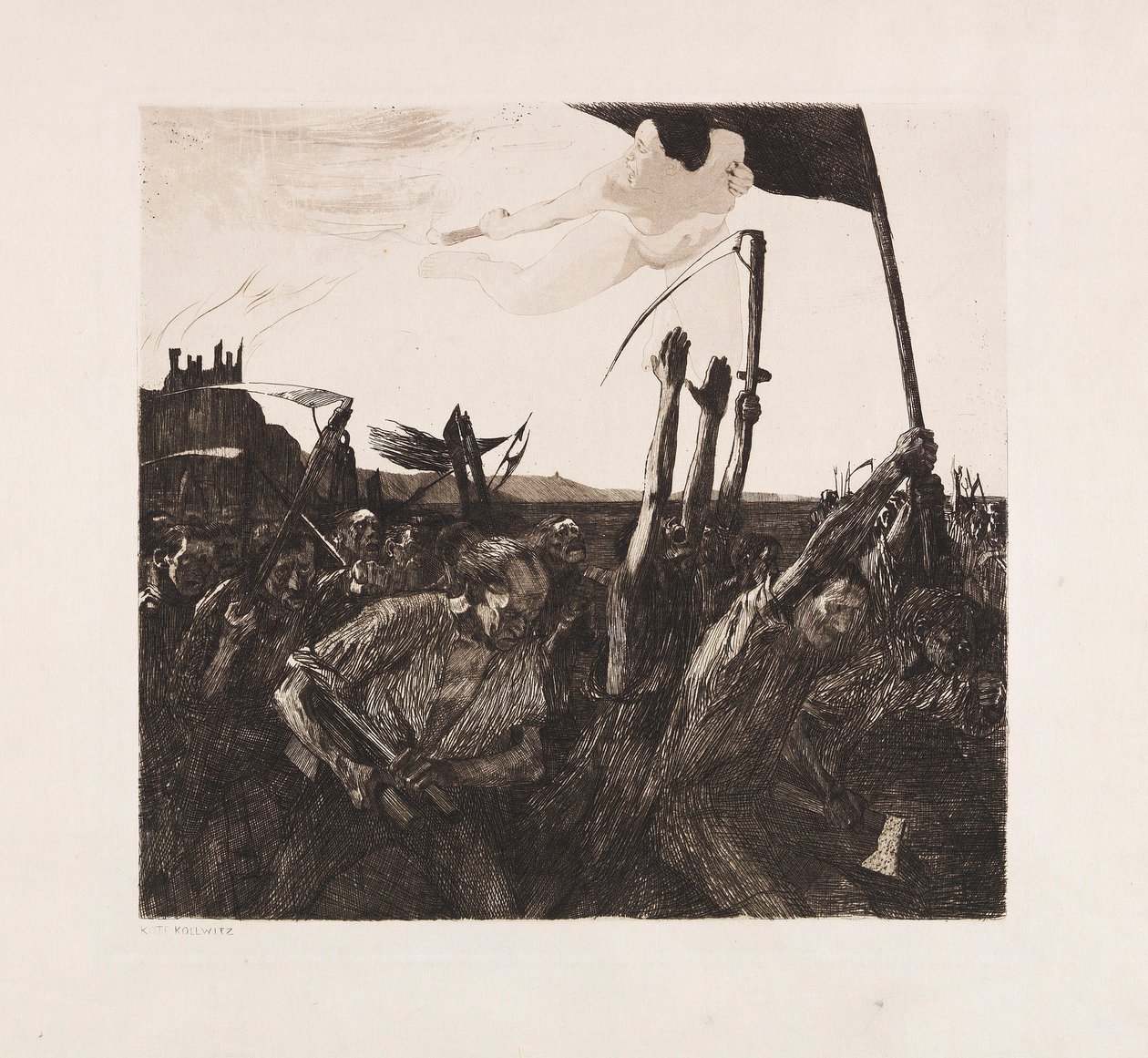 Kapina, 1899. tekijältä Käthe Kollwitz