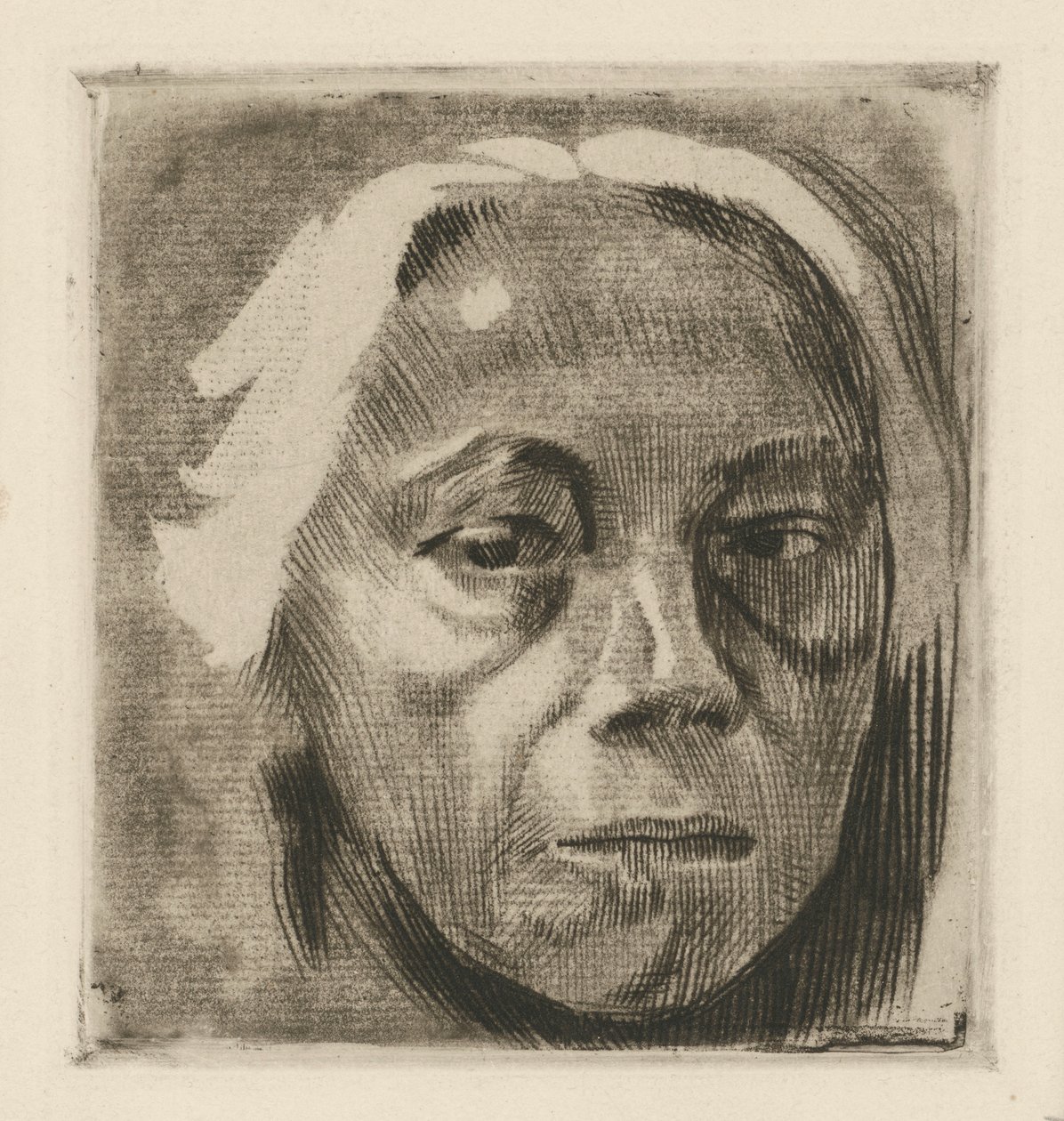 Omakuva (hylätty versio) tekijältä Käthe Kollwitz