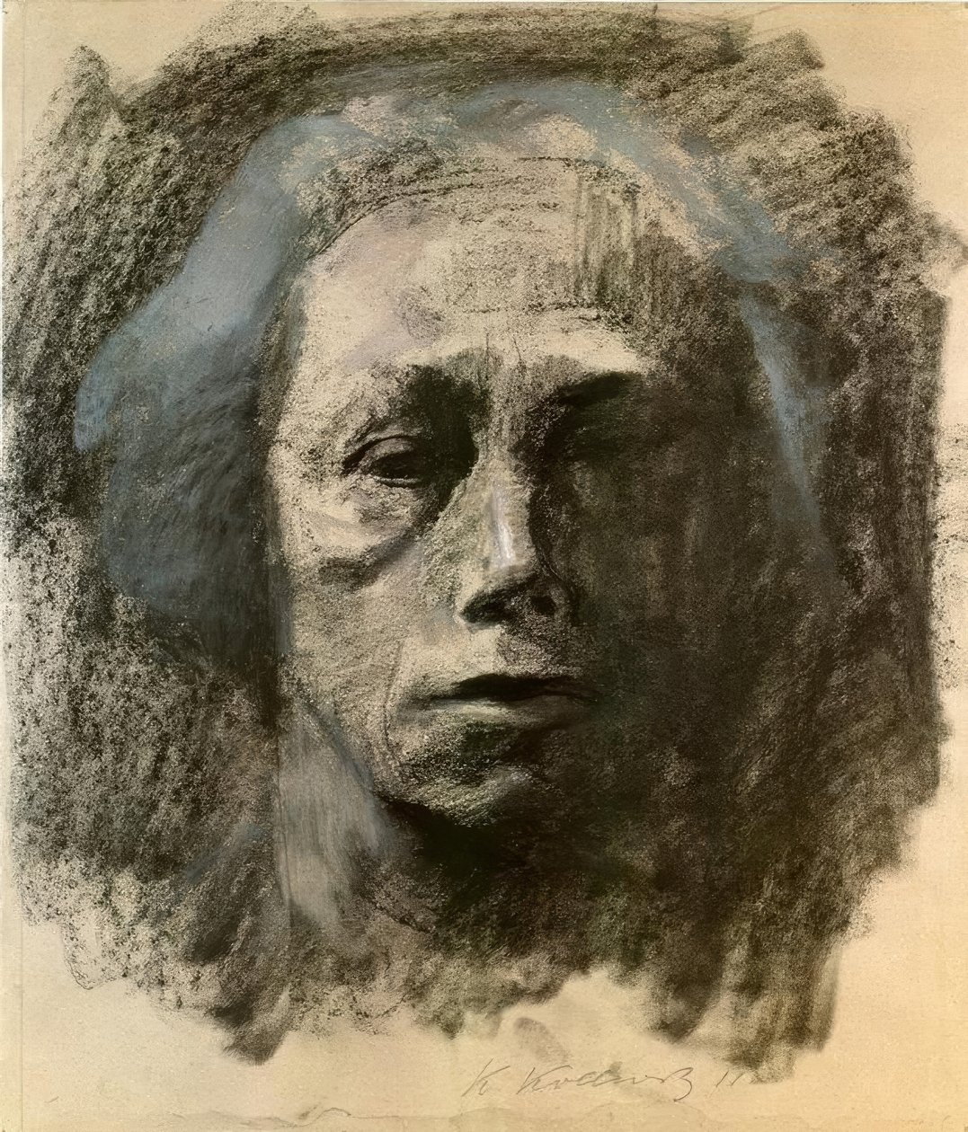 Selbstbildnis en face tekijältä Käthe Kollwitz