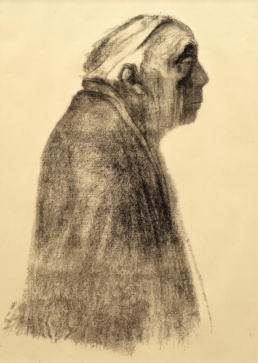 Selbstbildnis im Profil nach rechts tekijältä Käthe Kollwitz