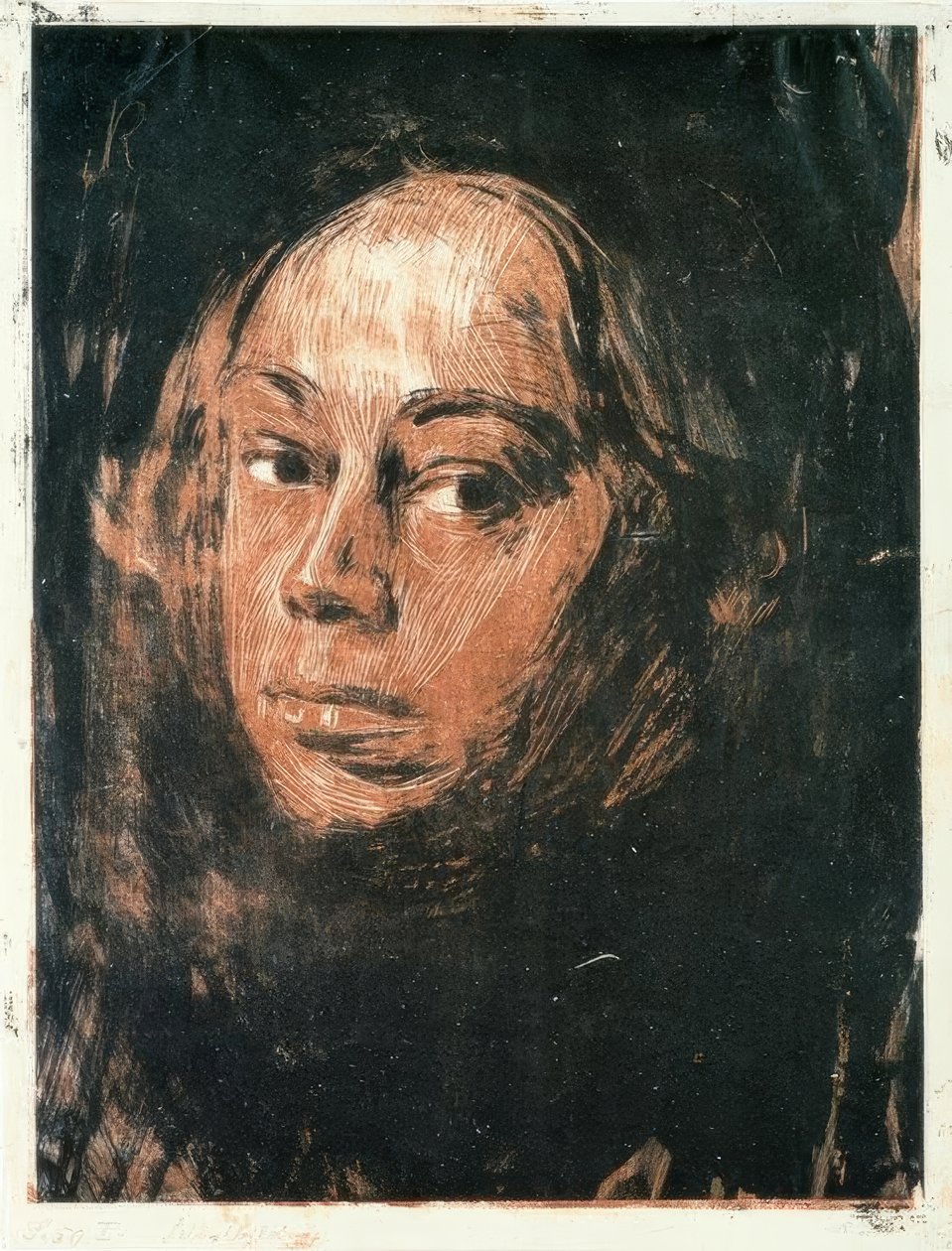Omakuva vasemmalla tekijältä Käthe Kollwitz