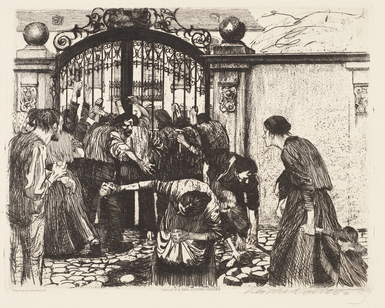 Hyökkäys (Attack) tekijältä Käthe Kollwitz