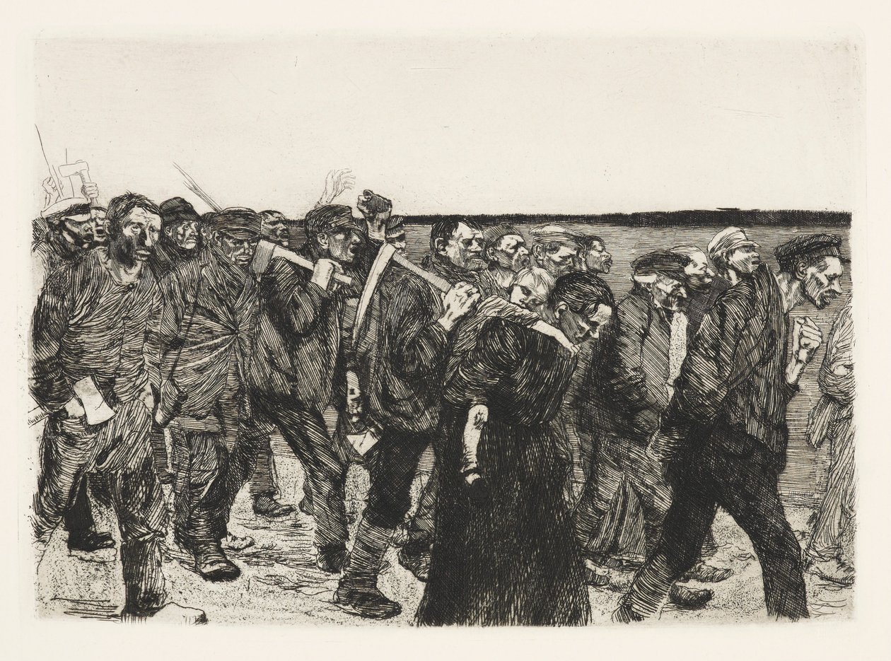 Weberzug (Kutojien marssi) tekijältä Käthe Kollwitz