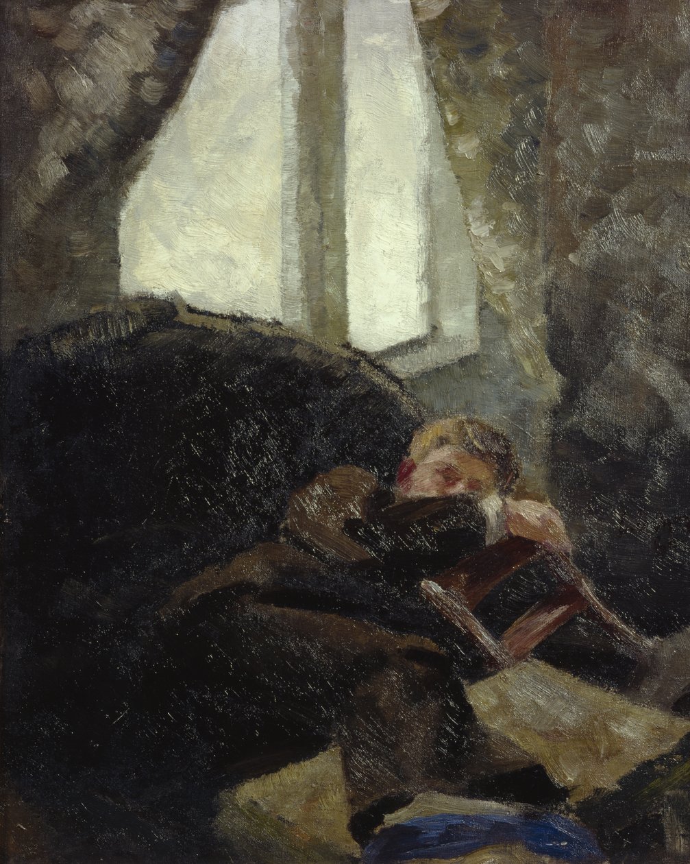 Nuori mies - seuraavana päivänä (krapula) 1884 (öljy kankaalle) tekijältä Kalle Lochen