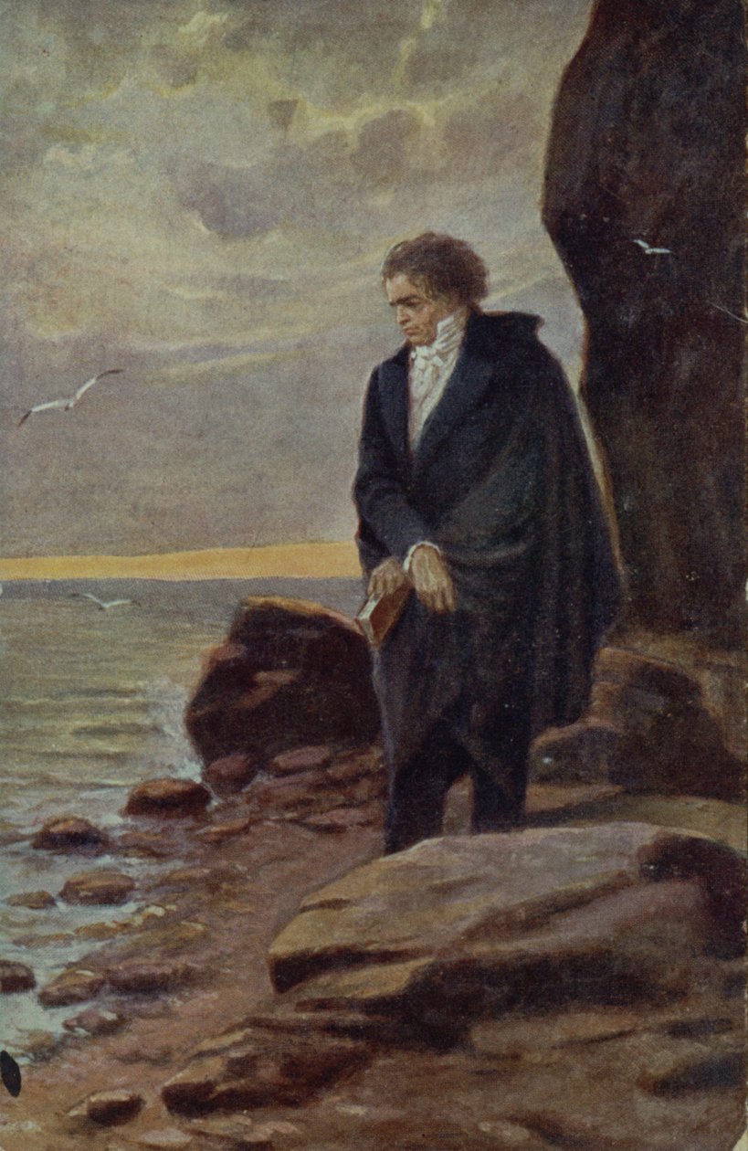 Beethoven katselee merta, 1918 tekijältä Kamil Vladislav Muttich