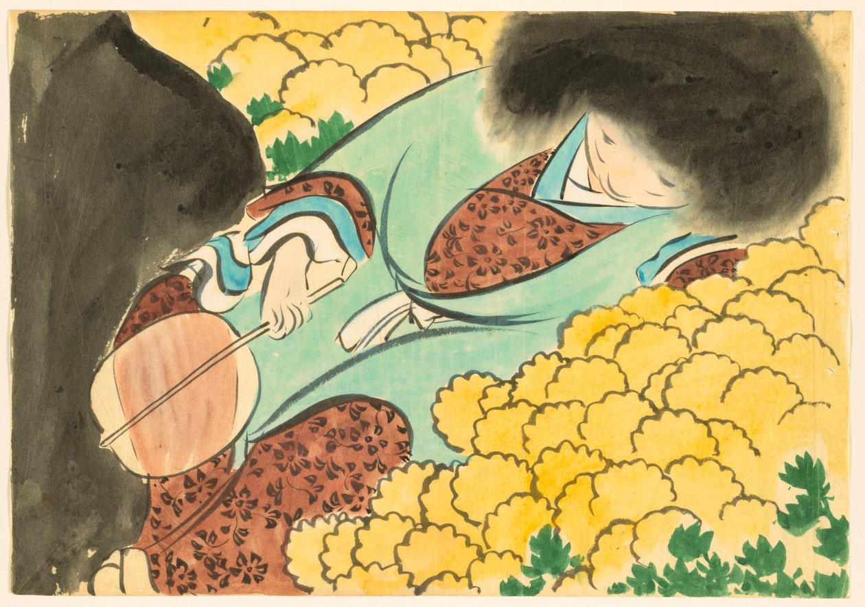 Sadan maailman kukat (Momoyogusa): Chrysanthemum Boy (Kikujidō) tekijältä Kamisaka Sekka