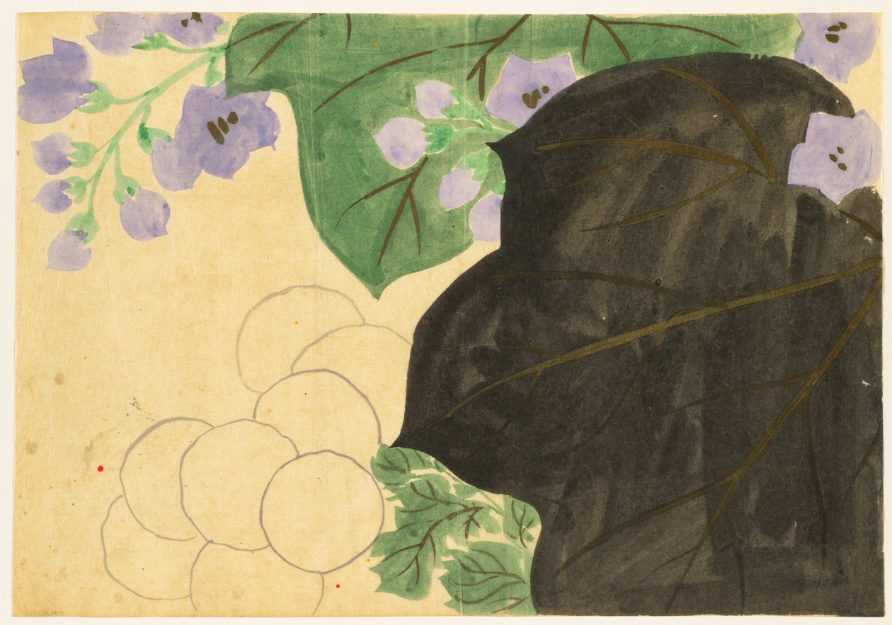 Sadan maailman kukat (Momoyogusa): Chrysanthemum ja Paulownia (Kikukiri) tekijältä Kamisaka Sekka