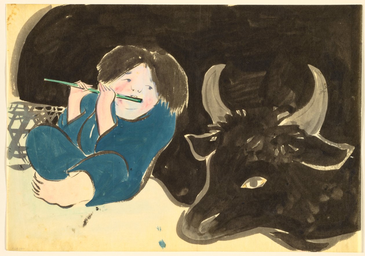 Sadan maailman kukat (Momoyogusa): Oxherd (Bokudo) tekijältä Kamisaka Sekka