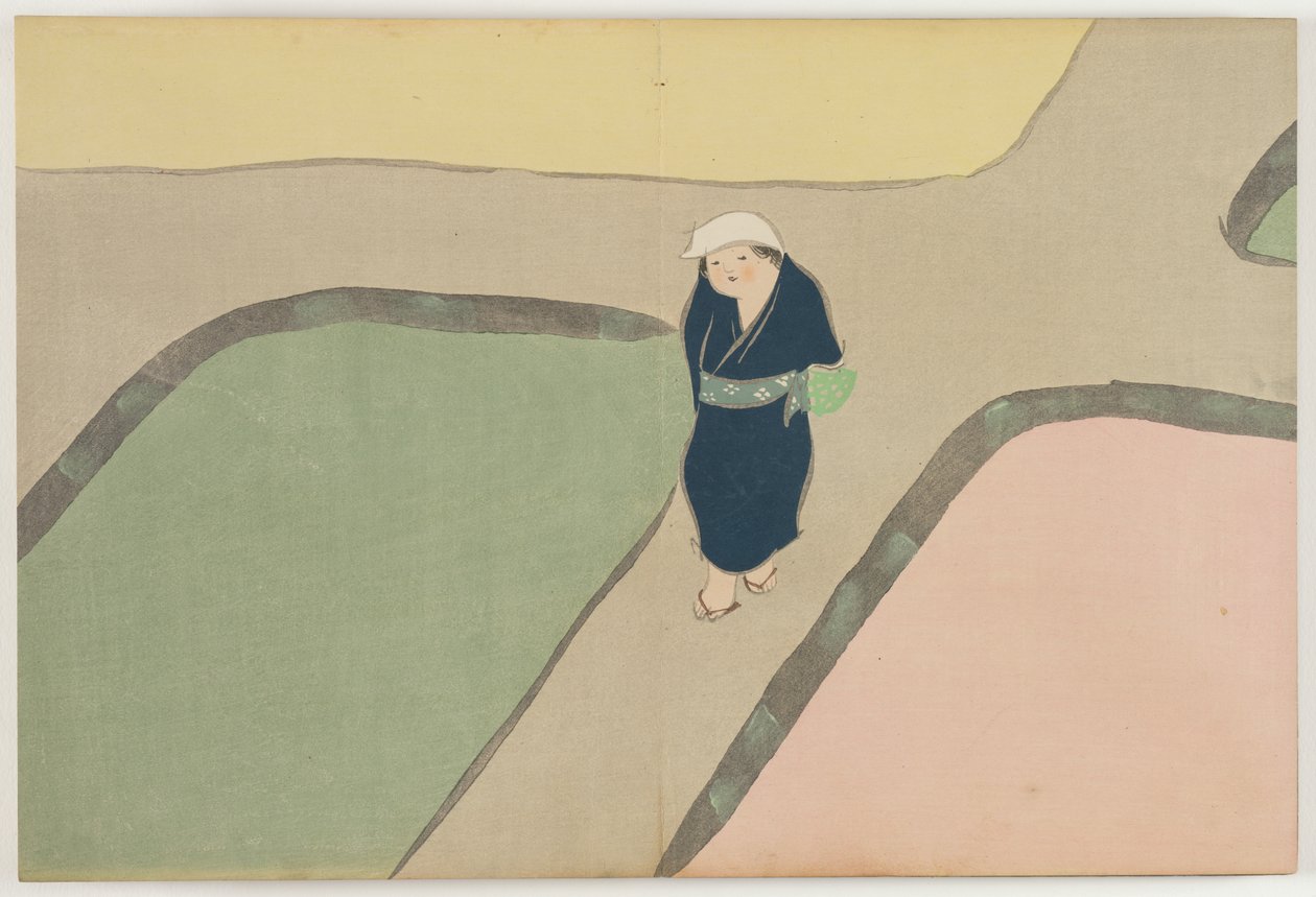 Sadan maailman kukat (Momoyogusa): Spring Field (Haru no tanomo) tekijältä Kamisaka Sekka