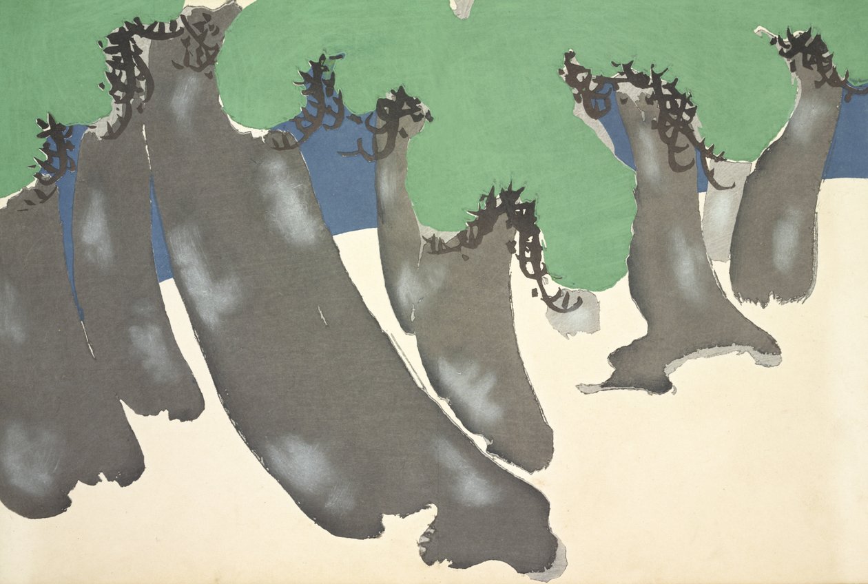 Sonare No Matsu, Momoyo-gusa (Asioiden maailma) Vol III, pub.1910 (värilohko puupiirros) tekijältä Kamisaka Sekka