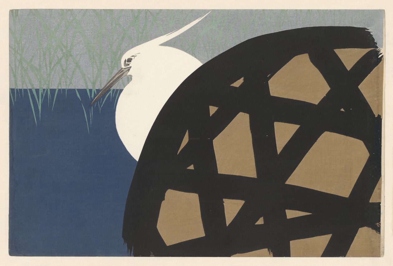 Valkohaikara, 1909 (puupainatus) tekijältä Kamisaka Sekka