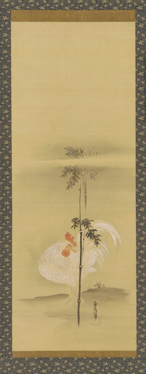 Kukko ja bambu, Edo-kausi, 1600-luvun puoliväli - 1700-luvun alku. tekijältä Kanô Yôboku Tsunenobu