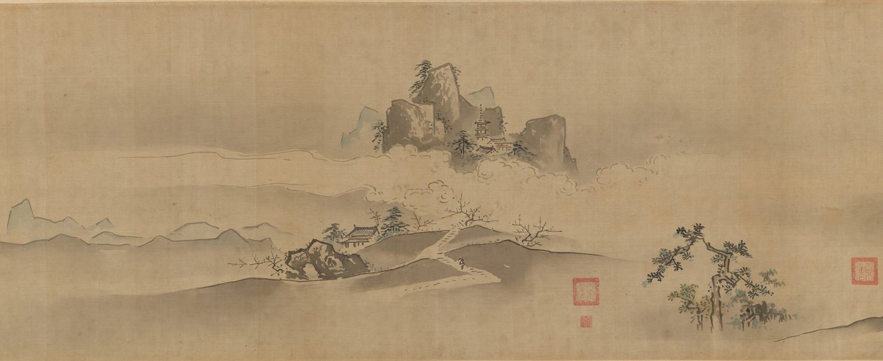 Kiinan maisema: Kahdeksan näkymää Xiao- ja Xiang-joille, 1600-1700-luku. tekijältä Kanô Yôboku Tsunenobu