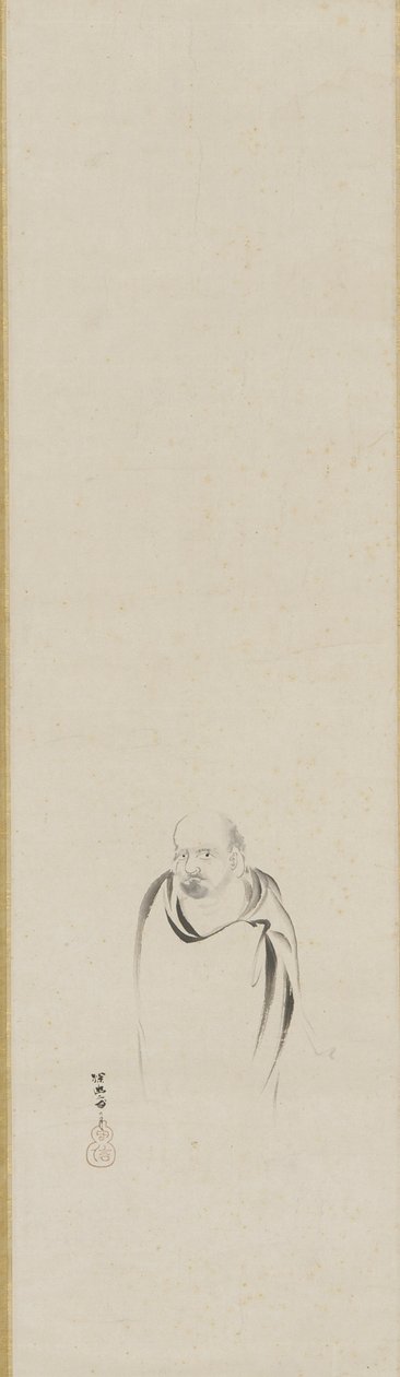 Bodhidharma, Edo-kausi (muste paperille) tekijältä Kanō Tan’yū