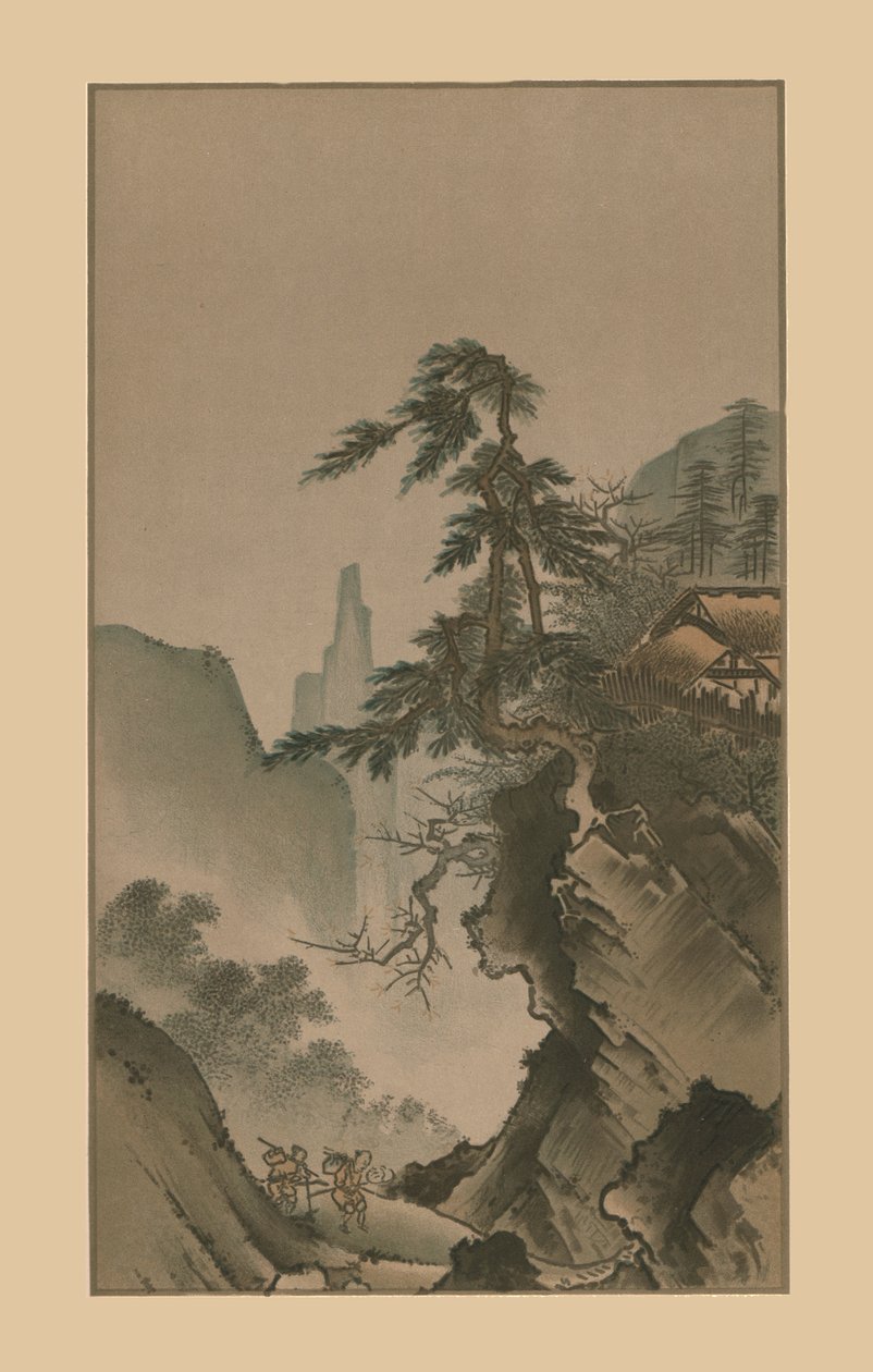 Kiinan maisema, 1500-luku, 1886 tekijältä Kano Masanobu