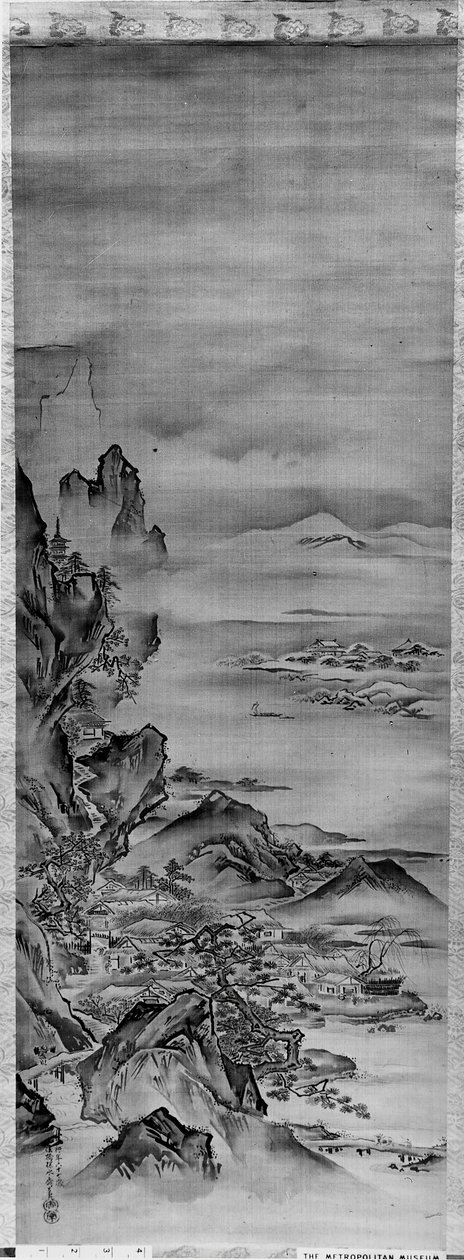 Näkymä Horai-vuorelle, 1800-luku. tekijältä Kano Tansui