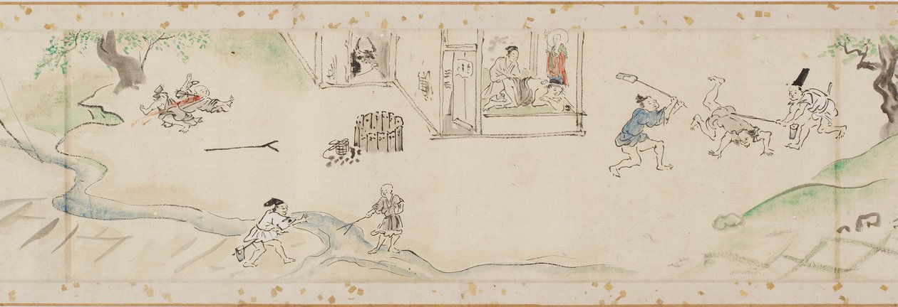 Bodhisattva Jizon tekemät ihmeet kopio käsikääröstä, Edo-kausi, 1627. tekijältä Kanō Tan’yū