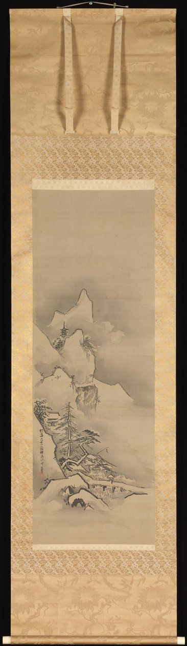 Talvimaisema, 1662. tekijältä Kanō Tan’yū