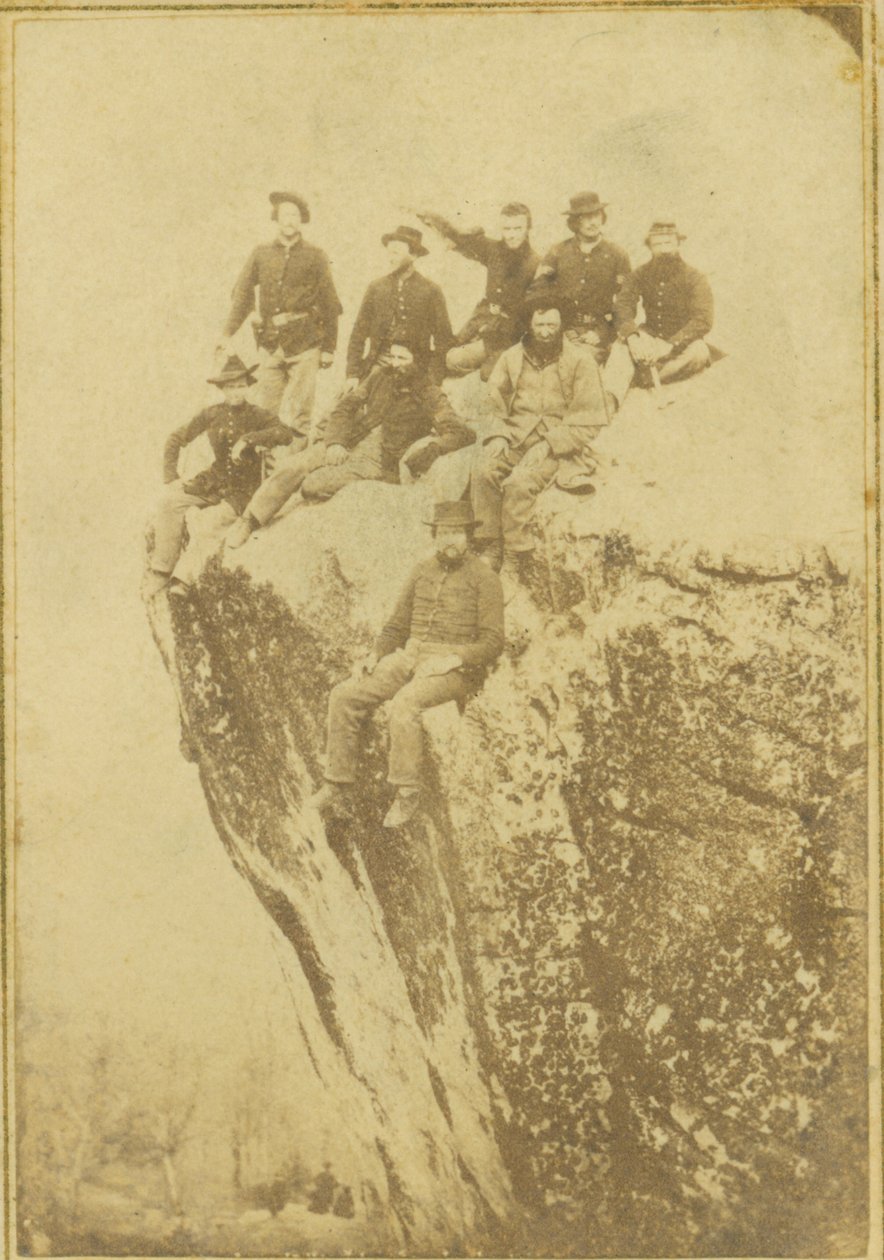 Union Soldiers istuu kalliolla Lookout Mountainilla tekijältä Kansas A.C. Nichols