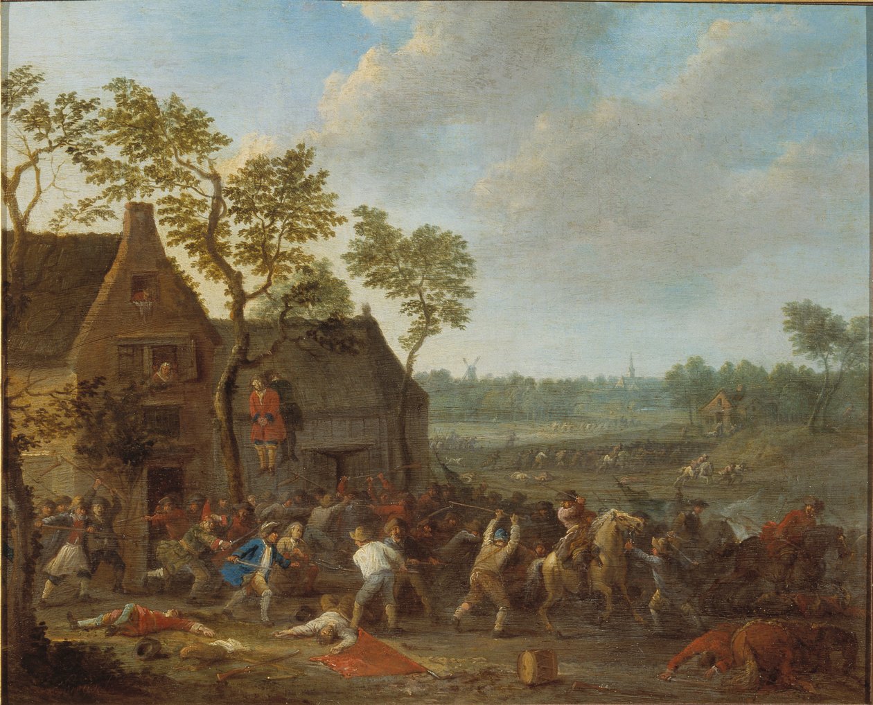 Maatilan ryöstö, c. 1710. tekijältä Karel Breydel