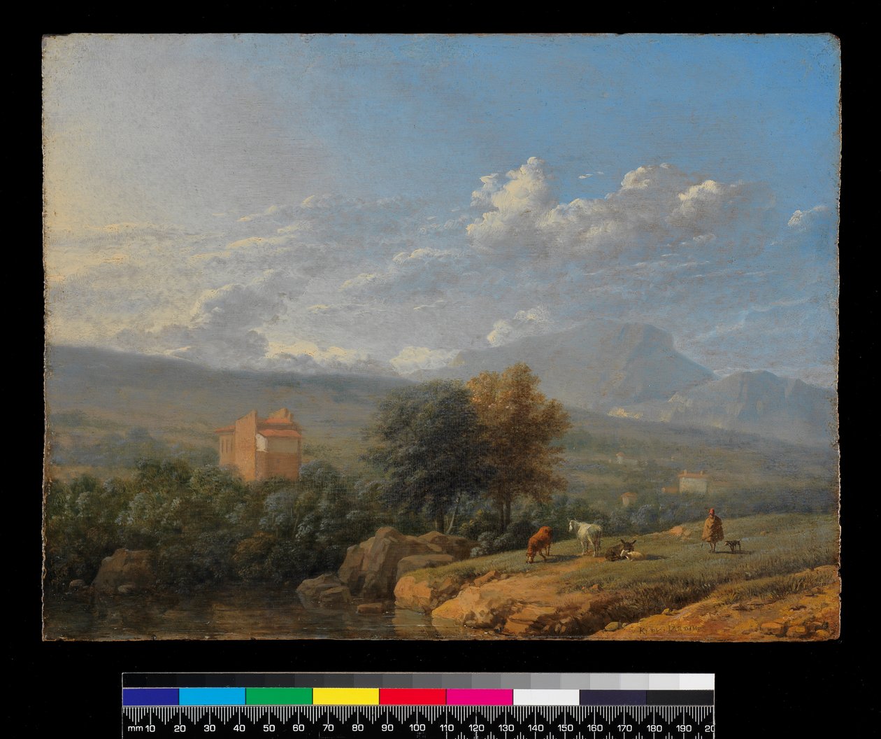 Italian maisema, ennen vuotta 1678 tekijältä Karel Dujardin