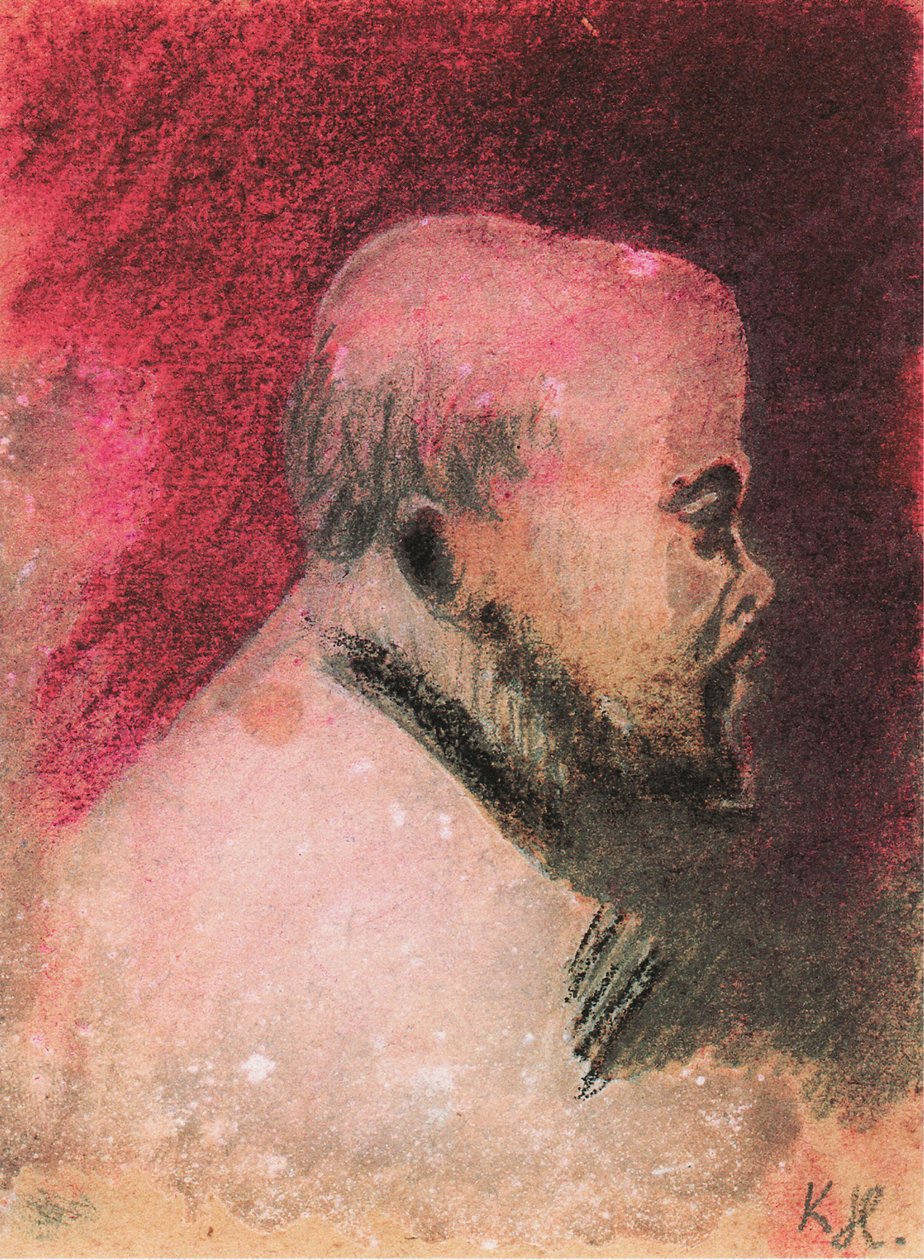 Runoilija Paul Verlainen muotokuva 1844-1896, 1896 tekijältä Karel Hlavácek