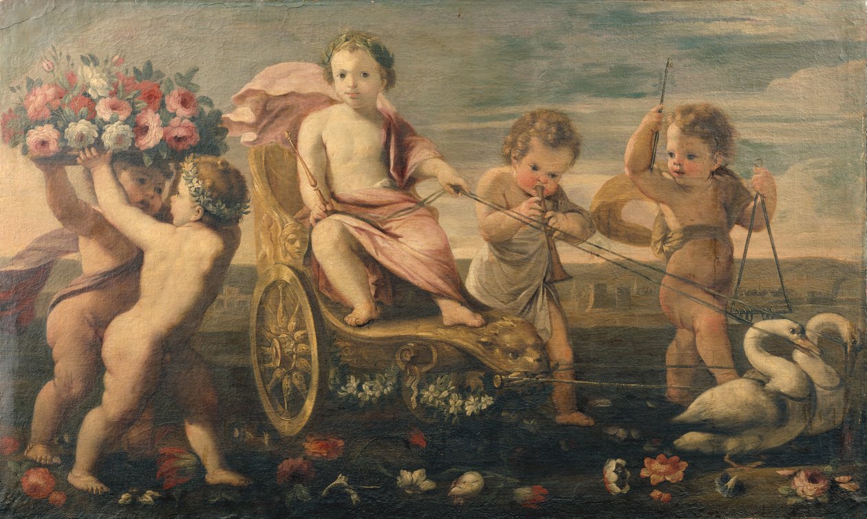 Cupidon voitto (öljy kankaalle) tekijältä Karel Philips (Circle of) Spierincks