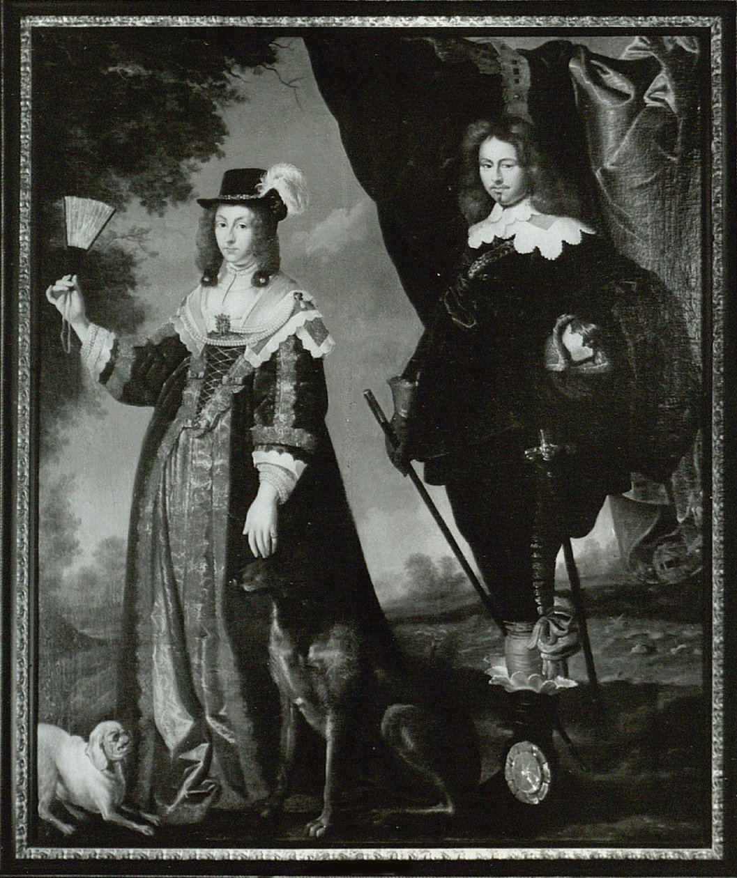 Leonora Christina, kreivitär Ulfeldt 1621-1698 ja Valdemar Christian Schleswig-Holsteinista 1622-1656 tekijältä Karel van Mander III
