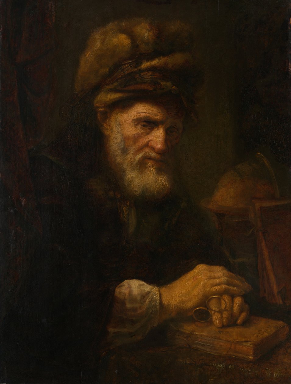 Vanha mies turkislakissa, 165060. tekijältä Karel van der Pluym