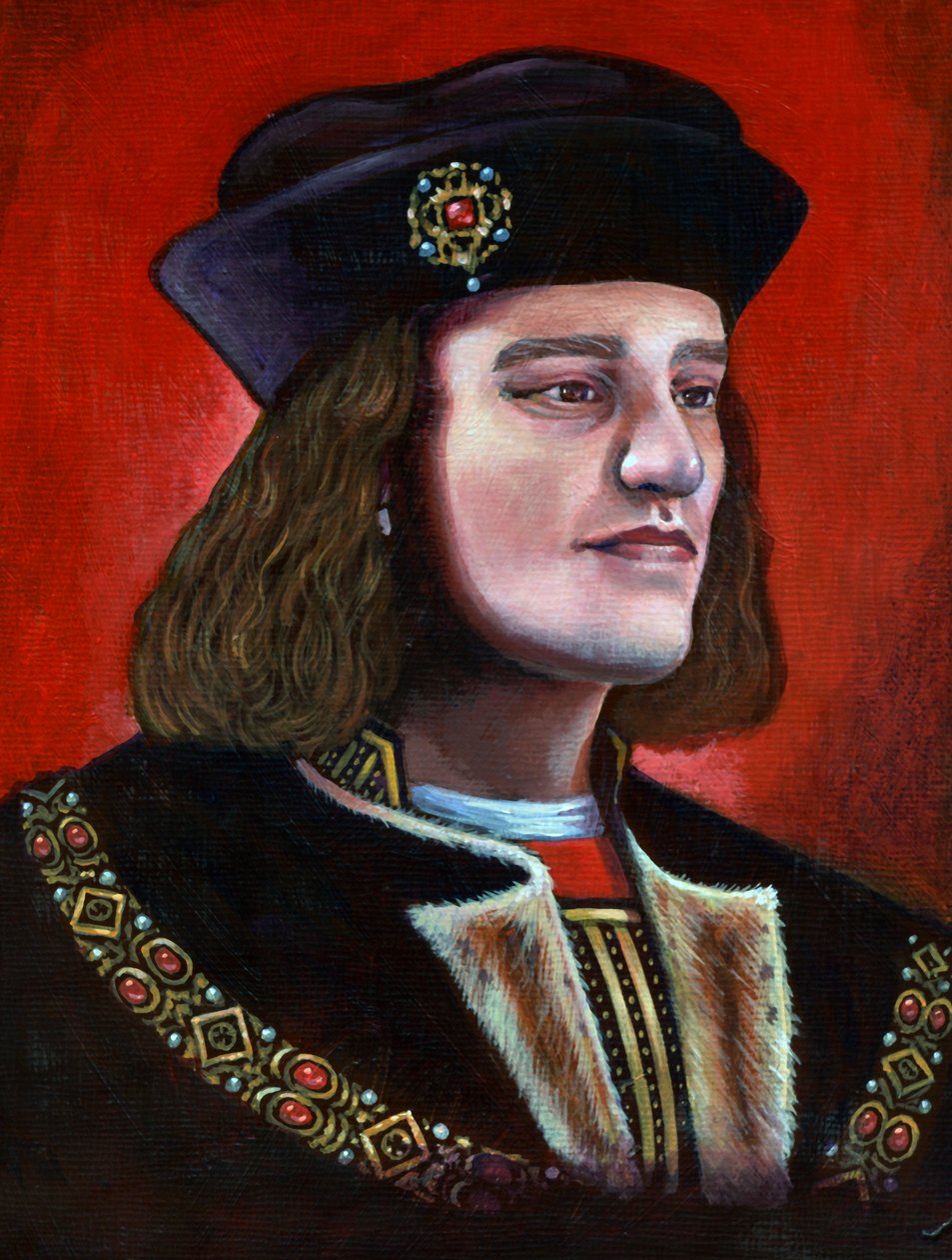 Kuningas Richard III:n nykyaikainen maalaus 1452-1485, 2013 tekijältä Karen Humpage