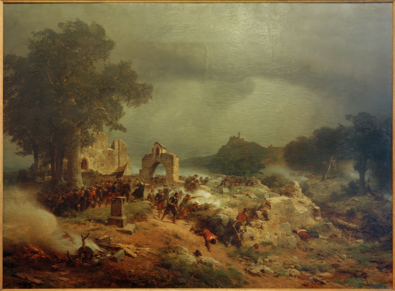 Landschaft aus dem dreissigjährigen Krieg tekijältä Carl Friedrich Lessing