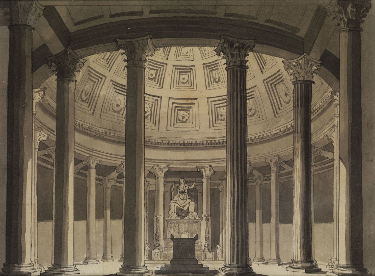 Bühnenbildentwurf Tempel der Vesta tekijältä Karl Friedrich Schinkel