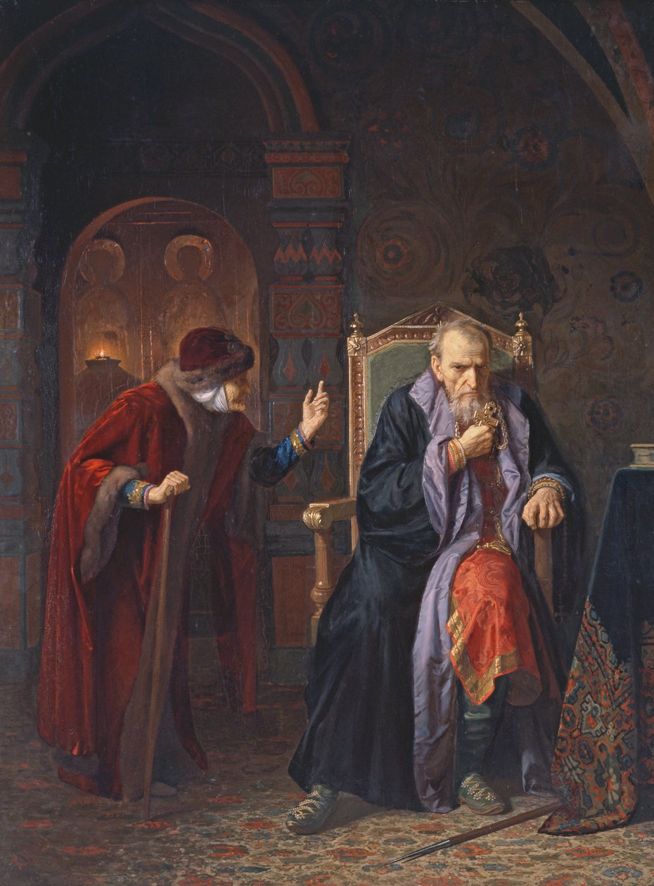 Tsaari Ivan IV (1530-84) Kamala ja hänen hoitajansa, 1886 tekijältä Karl Gottlieb Wenig