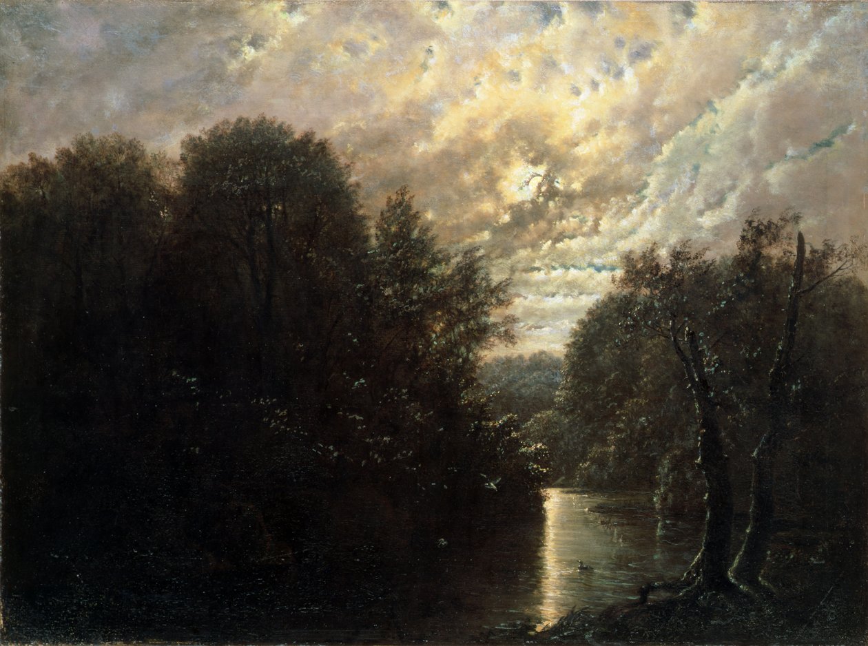 Jokimaisema Rosentalissa Leipzigin lähellä tekijältä Karl Gustav Carus