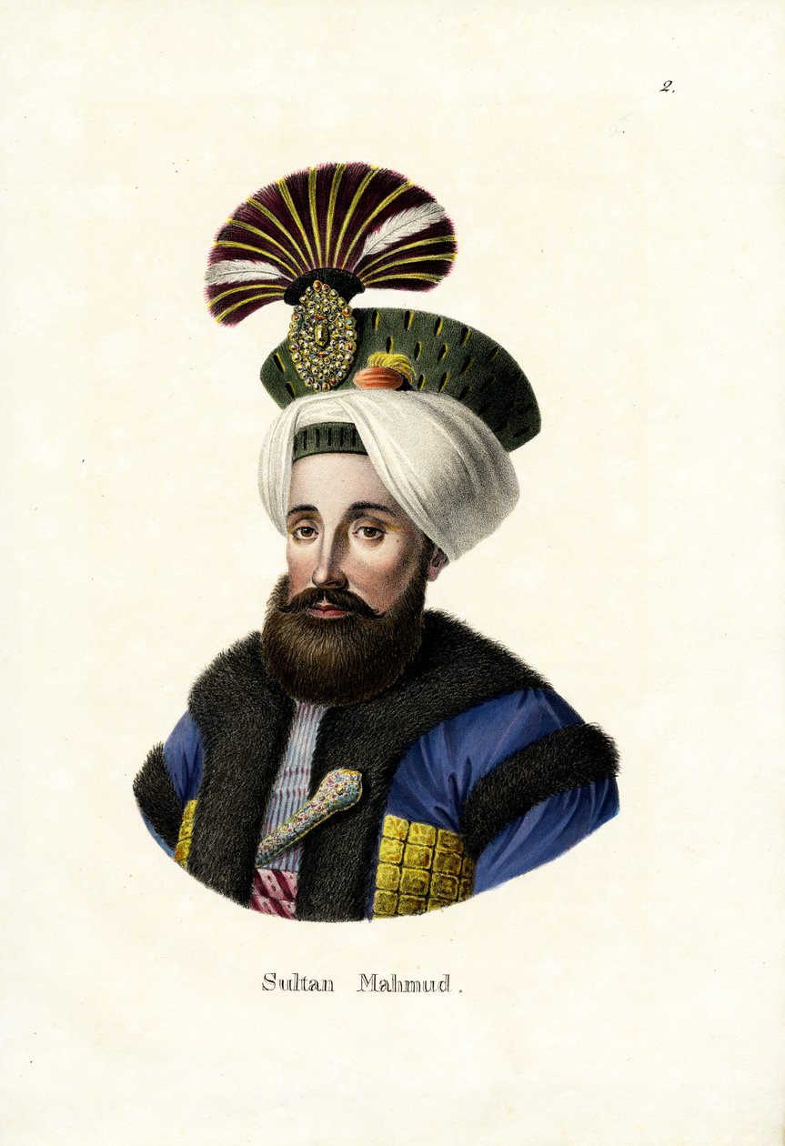 Sulttaani Mahmud E. (1784-1839), 1824 tekijältä Karl Joseph Brodtmann