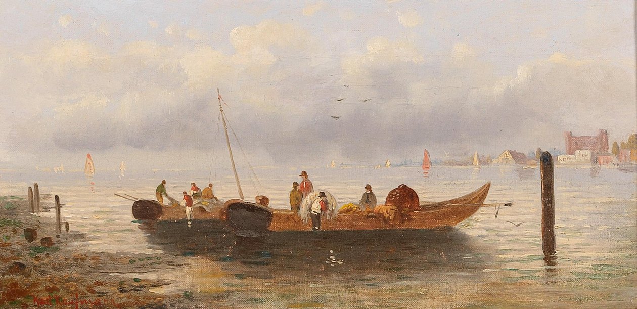 Kalastajat rannikolla tekijältä Karl Kaufmann