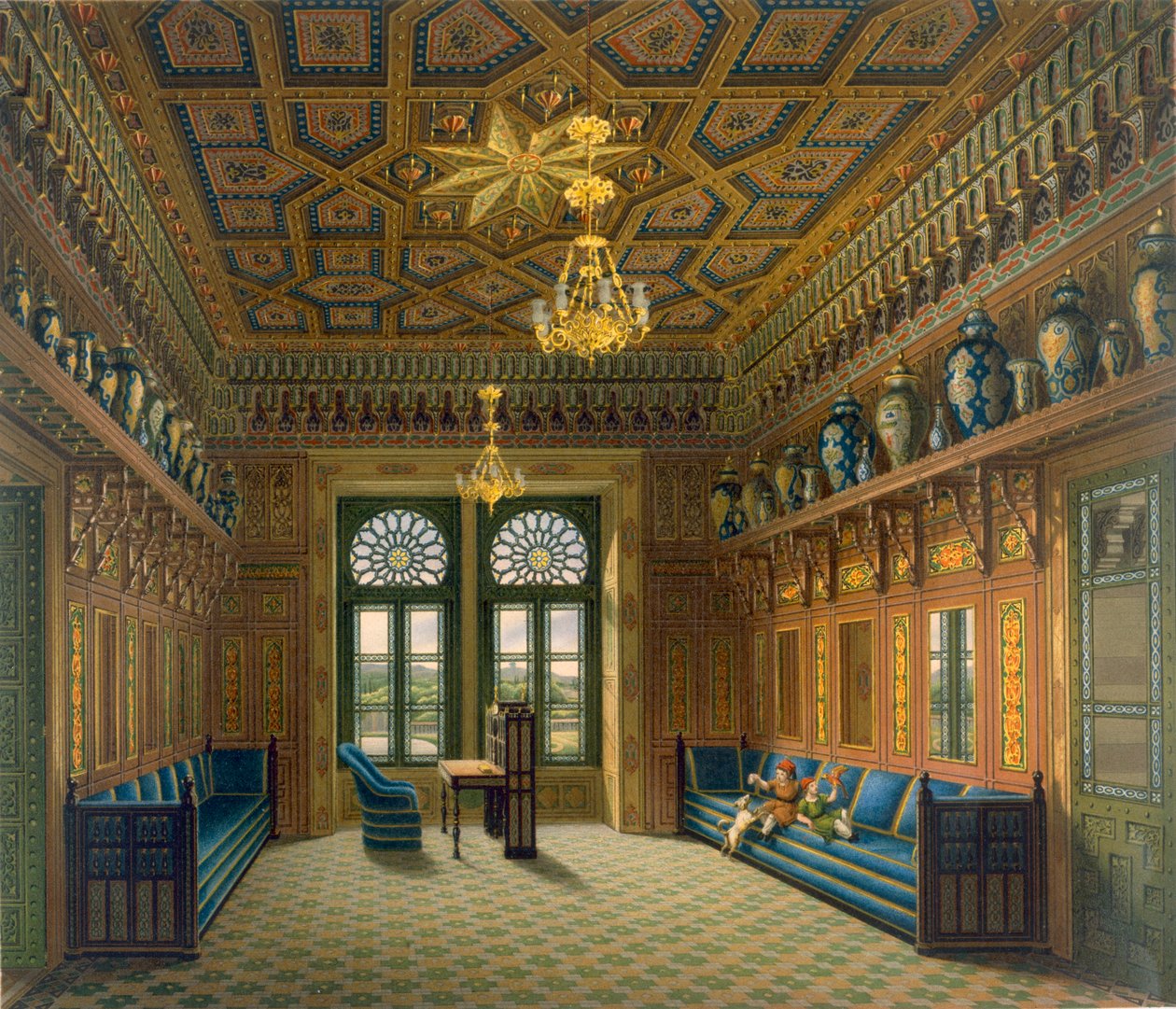 Suunnitelma suureen vastaanottohuoneeseen, 1837 tekijältä Karl Ludwig Wilhelm Zanth